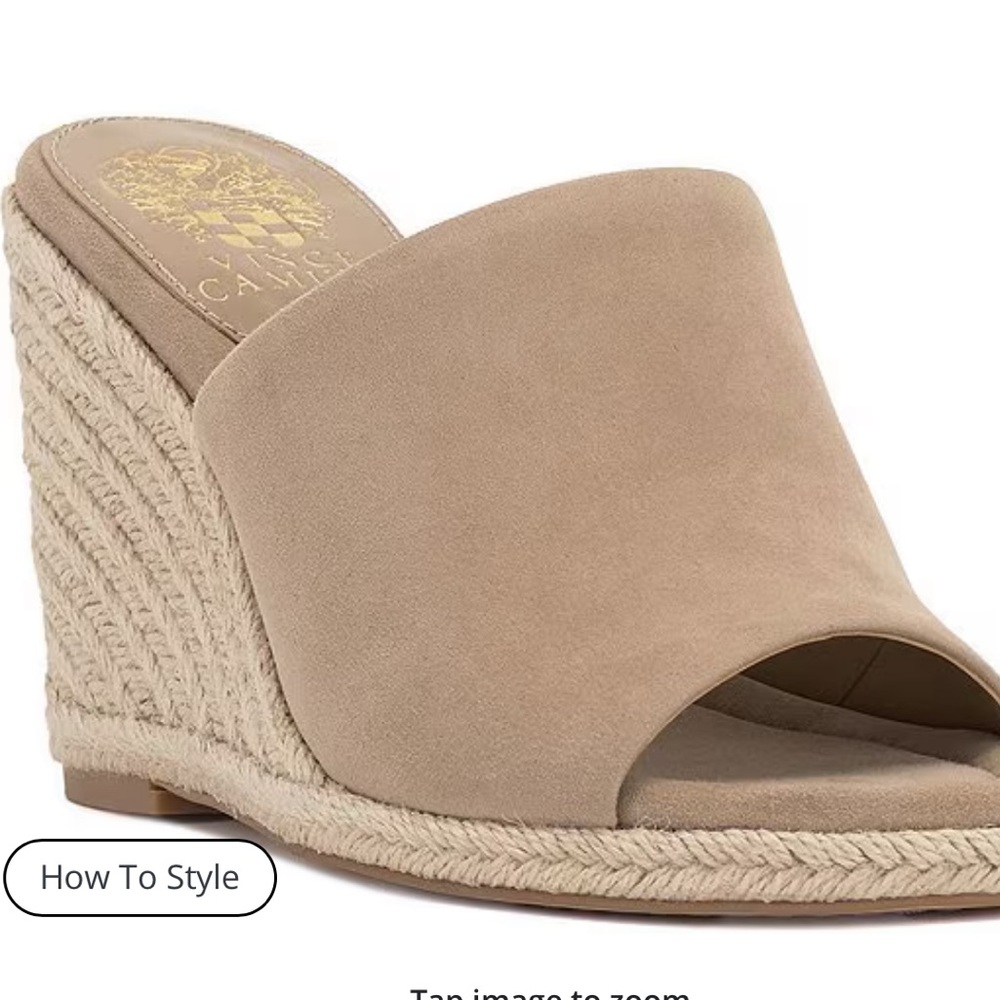 Vince Camuto Fayla Leather Slip On Wedge
